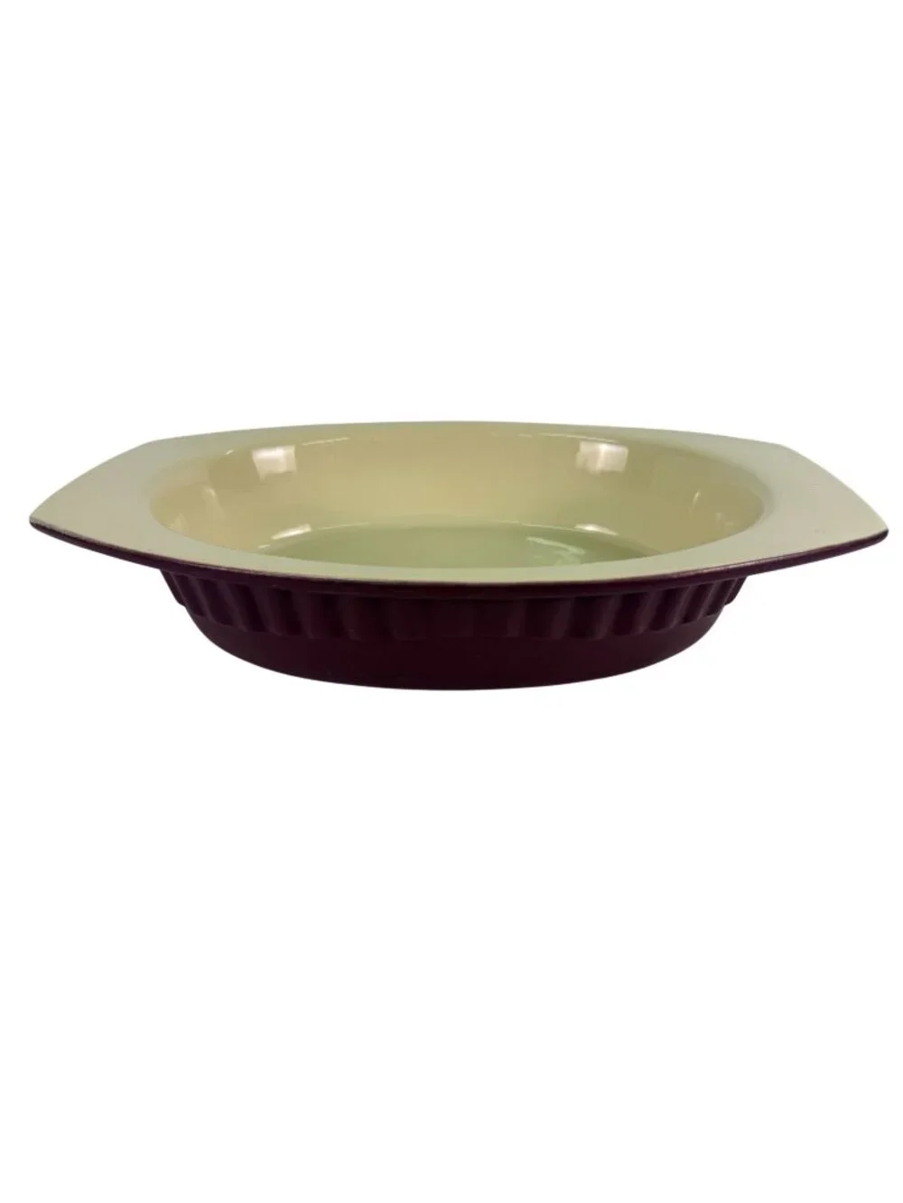 KitchenAid Red Cranberry 2 Quart Stoneware Bakeware Casserole Dish Baking Pan